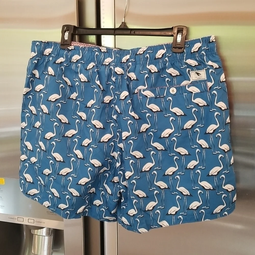 💕TED BAKER💕 Geo Flamingo Print Swim Shorts 2XL